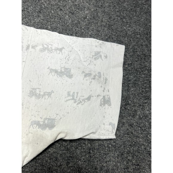 Vintage 90s White AOP Farmland Omish Graphic T-Shirt Single Stitch Size Large - Picture 6 of 10